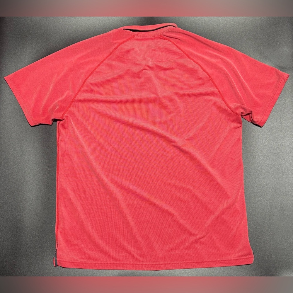 Rhône Delta Pique Polo Size L Pink Salmon - Picture 2 of 4